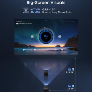 NEBULA X1 Triple Laser 4K Projector, 3,500 ANSI Lumens, 56,000:1 Contrast, 40W Stereo Sound, 0.9-1.5 Optical Zoom, Smart AI, Dolby Vision, 300" Screen, Built-In Micro Gimbal,...