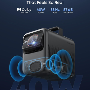 NEBULA X1 Triple Laser 4K Projector, 3,500 ANSI Lumens, 56,000:1 Contrast, 40W Stereo Sound, 0.9-1.5 Optical Zoom, Smart AI, Dolby Vision, 300" Screen, Built-In Micro Gimbal,...
