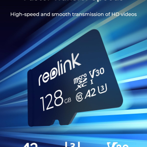 REOLINK 128GB microSDXC UHS-I Memory Card, Compatible with REOLINK Security Cameras, 2 Pack