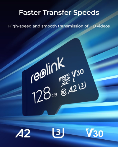 REOLINK 128GB microSDXC UHS-I Memory Card, Compatible with REOLINK Security Cameras, 2 Pack