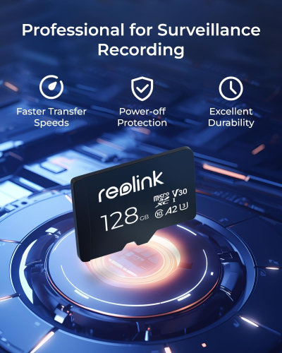 REOLINK 128GB microSDXC UHS-I Memory Card, Compatible with REOLINK Security Cameras, 2 Pack