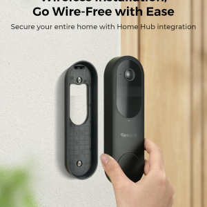 Reolink 2K Battery Video Doorbell with Home Hub, 2.4/5GHz Wi-Fi Doorbell Camera Wireless, 1:1 Head-to-Toe View, Package/Person/Vehicle Detection, Video Call, 64GB Local Storage...