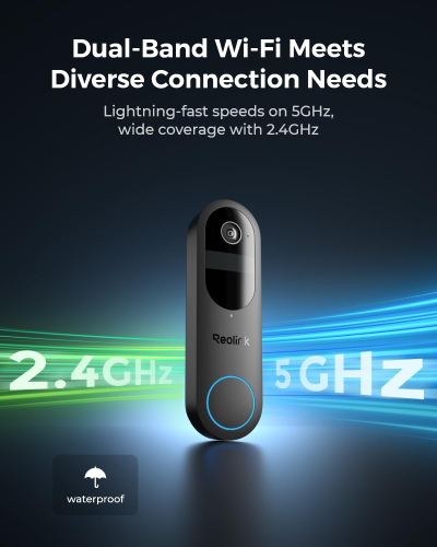 Reolink 2K Battery Video Doorbell with Home Hub, 2.4/5GHz Wi-Fi Doorbell Camera Wireless, 1:1 Head-to-Toe View, Package/Person/Vehicle Detection, Video Call, 64GB Local Storage...
