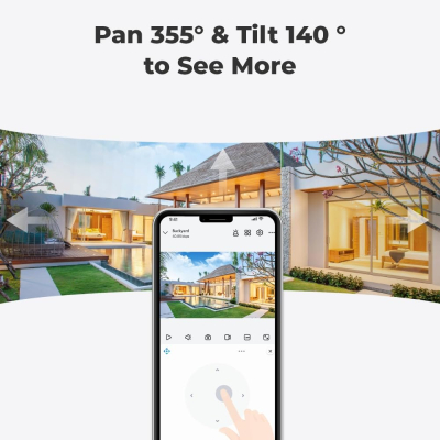 Reolink 2K Solar Security Camera Outdoor Wireless, 2.4 GHz WiFi Battery Powered Camera with 360° Pan-Tilt View, Person/Vehicle Detection, Two-Way Audio, SD/Cloud Storage, Argus...