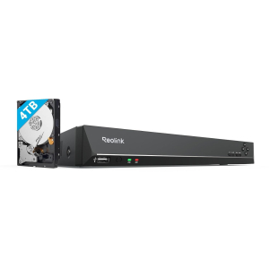 Reolink 4K PoE NVR 16 Channel Pre-Installed 4TB Hard Drive Supports 16MP/4K/5MP/4MP/1080P HD IP Camera 24/7 Surveillance Recording Home CCTV Security System Network Video...