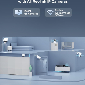 Reolink 4K PoE NVR 8 Channel CCTV Camera System Network Video Recorder with 2TB Hard Drive Supports 12MP/8MP/5MP/4MP/1080P HD PoE IP Camera 24/7 Surveillance Recording, RLN8-410