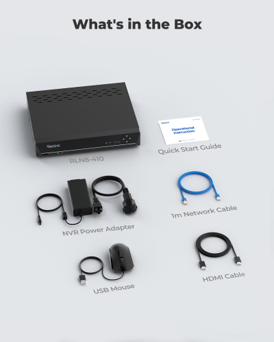 Reolink 4K PoE NVR 8 Channel CCTV Camera System Network Video Recorder with 2TB Hard Drive Supports 12MP/8MP/5MP/4MP/1080P HD PoE IP Camera 24/7 Surveillance Recording, RLN8-410