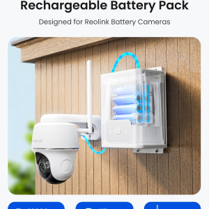 Reolink High-Capacity Solar-Powered Battery Pack, 12800mAh, Compatible with Reolink Battery Cameras, Outdoor Use, RLA-BP1