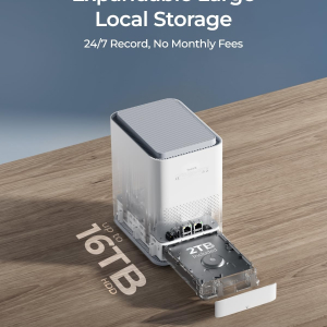 Reolink Home Hub Pro with 2TB HDD for Security Cameras, All-in-one Centre, Local Expandable Storage up to 16TB, AES-128 Encryption, 2.4/5GHz Wi-Fi 6, 120dB Siren, Alarm System