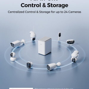 Reolink Home Hub Pro with 2TB HDD for Security Cameras, All-in-one Centre, Local Expandable Storage up to 16TB, AES-128 Encryption, 2.4/5GHz Wi-Fi 6, 120dB Siren, Alarm System