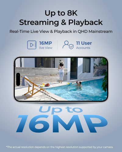 Reolink Home Hub Pro with 2TB HDD for Security Cameras, All-in-one Centre, Local Expandable Storage up to 16TB, AES-128 Encryption, 2.4/5GHz Wi-Fi 6, 120dB Siren, Alarm System