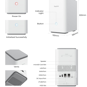 Reolink Home Hub Pro with 2TB HDD for Security Cameras, All-in-one Centre, Local Expandable Storage up to 16TB, AES-128 Encryption, 2.4/5GHz Wi-Fi 6, 120dB Siren, Alarm System