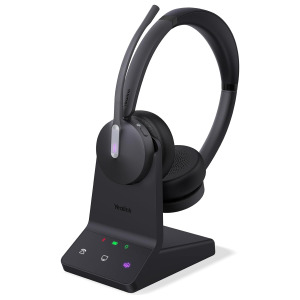 Yealink WH64 DECT & Bluetooth Mono Teams Wireless Headset with Microphone, 606 ft Range On Ear Headphones with 3X Noise Cancelling Mic,26H Talk Time,Microsoft Certified PC...