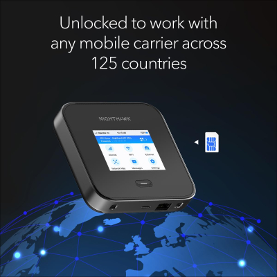 NETGEAR Nighthawk M7 Pro Mobile Hotspot Router 5G, Unlocked, International Roaming 125 Countries, WiFi 7, Portable Device for Travel, 13 Hour Battery Life (MR7450)