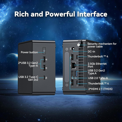 ASUS NUC 15 Pro AI Mini PC, Ultra 7 255H (16C/16T, Up to 5.1GHz) Desktop Computer, 32GB DDR5 5600MHz Ram & 1TB PCIe 4.0 SSD, Intel Arc Gpu, 8K Quad Display/WiFi7/BT5.4/Win 11...