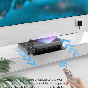 AWOL VISION IC-A150 Motorized Sliding Shelf for Ultra Short Throw (UST) Projector - Expandable to 150" Image, Auto-Retractable Telescopic Tray, Smart Sync with Projector...