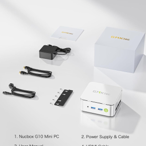 GMKtec Ryzen 5 Mini PC 3500U((4C/8T 3.7Ghz) G10 Desktop PC Computer, 16G DDR4 RAM 512GB PCle3.0x4 SSD, WiFi 5, USB3.2, USB-C, BT 5.0, DP, HDMI,Mini Computer