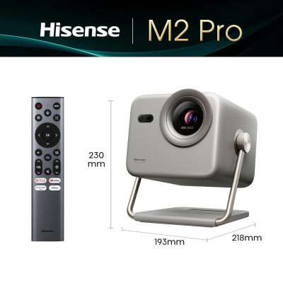 Hisense 4K Trichroma Mini Laser Projector C1TUK 65-300'' Proejection Size, Triple Colour, Dolby Vision&Atmos, JBL Audio and VIDAA Smart OS, and Netflix, YouTube, Prime Video