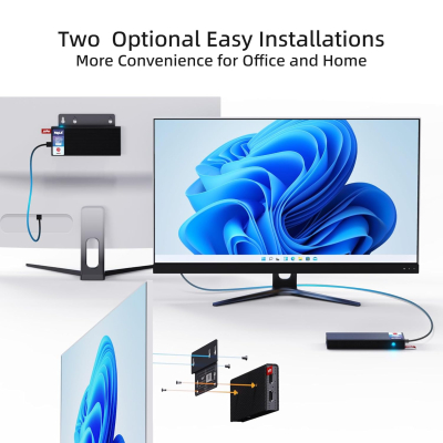 MeLE Mini PC Stick Fanless PCG02 Pro N5100 8GB 256GB, Dual HDMI Micro Desktop Computer Gigabit Ethernet BT5.1 USB-C PD3.0 for Business Office Media IoT Industrial PXE Auto Power on