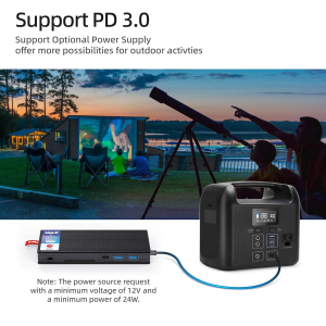 MeLE Mini PC Stick Fanless PCG02 Pro N5100 8GB 256GB, Dual HDMI Micro Desktop Computer Gigabit Ethernet BT5.1 USB-C PD3.0 for Business Office Media IoT Industrial PXE Auto Power on