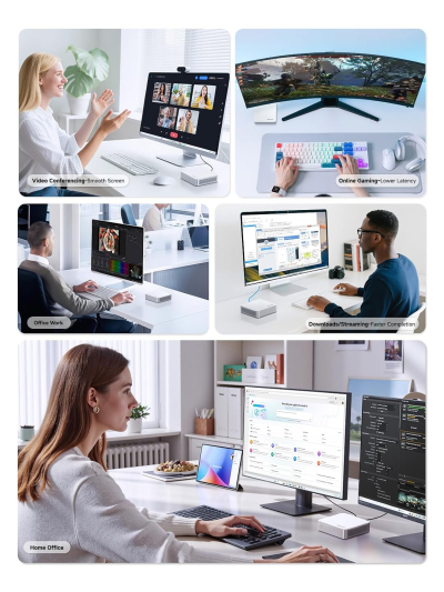 MINISFORUM Elite Mini M1-1295 Mini PC Barebone with Intel Core i9-12950HX (16C/24T, Turbo up to 5.0GHz), HDMI 2.1/DP 1.4/USB-C, LAN 2.5GbE, 4x USB-A, Wi-Fi 6E, BT 5.2（NO RAM/SSD/OS