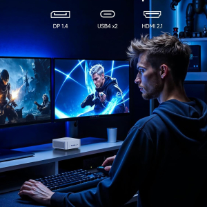 MINISFORUM M1 Pro-125H Barebone with Mini PC, Intel Core Ultra 5 125H (14C/18T, Up to 4.5GHz),USB4/RAID/OCuLink/Wi-Fi 7/BT 5.4, 4K Quad Display