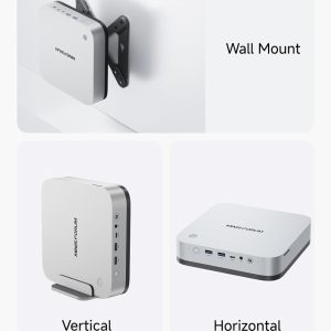 MINISFORUM Mini PC AI X1 Pro AMD Ryzen AI 9 HX370(12 Cores/24 Threads, up to 5.1GHz)&AMD Radeon 890M Mini Gaming Computer,32GB DDR5 1TB PCIe 4.0 SSD, 8K Quad Display,Dual 2.5...