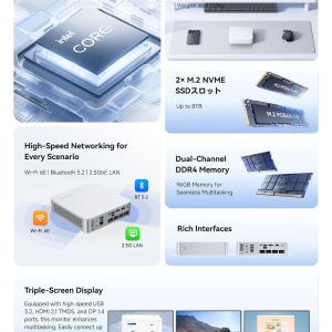 MINISFORUM Mini PC NAB6 Lite Intel Core i5-12600H,12 Cores 16 Threads,up to 4.5GHz 16GB RAM DDR4 500GB PCIe4.0 SSD Dual 2.5 G RJ45 LAN Mini Computer,2 x HDMI,7 x USB Port,WiFi...