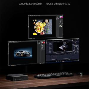 MINISFORUM MS-01 Mini Workstation Intel Core i9-13900H (vPro Enterprise Support) 32GB DDR5 1TB SSD Mini PC,2x 10Gbps SFP+/2x 2.5G RJ45/2x USB4/HDIM/1x PCIe4.0x16 slot/Support 3x...