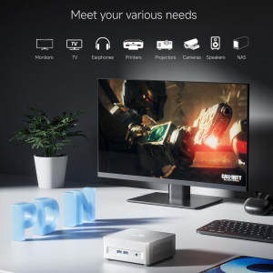 MINISFORUM UM750L Slim Mini PC, AMD Ryzen 5 7545U Mini Computer(6C/12T, Up to 4.9GHz), 32GB LPDDR5 RAM & 1TB PCIe 4.0 SSD, HDMI/DP/USB4, 4 x USB Type A,2.5G LAN,WIFI6E/BT5.3