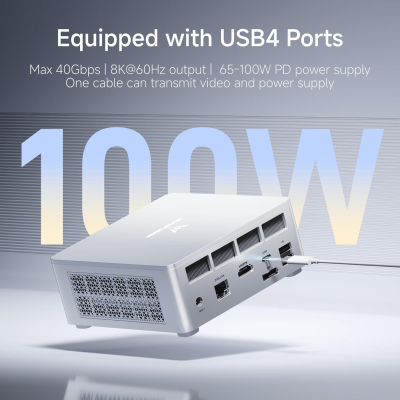 MINISFORUM UM870 Slim Mini PC,AMD Ryzen 7 8745H Processor Mini Computer(8C/16T, Up to 5.0GHz), 32GB DDR5 RAM & 1TB PCIe 4.0 SSD, Support 8K@60Hz HDMI 2.1/USB4 Output,...