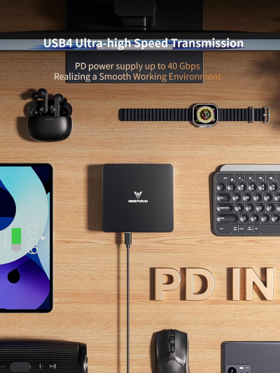 MINISFORUM UM890 Pro Mini PC, AMD Ryzen 9 8945HS (up to 5.2GHz) Mini Computers, 64GB DDR5 5600MHz RAM&1TB PCIe 4.0 SSD, Mini Desktop Quad Display HDMI/DP1.4/USB-C, AMD Radeon...