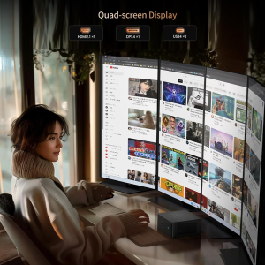 MINISFORUM UM890 Pro Mini PC, AMD Ryzen 9 8945HS (up to 5.2GHz) Mini Computers, 64GB DDR5 5600MHz RAM&1TB PCIe 4.0 SSD, Mini Desktop Quad Display HDMI/DP1.4/USB-C, AMD Radeon...