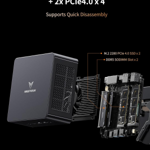 MINISFORUM UM890 Pro Mini PC, AMD Ryzen 9 8945HS (up to 5.2GHz) Mini Computers, 64GB DDR5 5600MHz RAM&1TB PCIe 4.0 SSD, Mini Desktop Quad Display HDMI/DP1.4/USB-C, AMD Radeon...