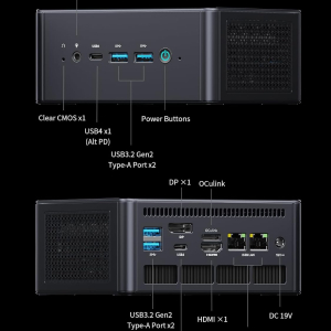 MINISFORUM UM890 Pro Mini PC, AMD Ryzen 9 8945HS (up to 5.2GHz) Mini Computers, 64GB DDR5 5600MHz RAM&1TB PCIe 4.0 SSD, Mini Desktop Quad Display HDMI/DP1.4/USB-C, AMD Radeon...