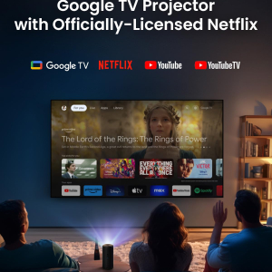 NEBULA Capsule 3 Laser Projector, Upgraded with Google TV and Official Netflix, Mini Smart TV Projector with Wi-Fi, Outdoor Portable Projectors, Dolby Digital, 120-Inch Screen,...