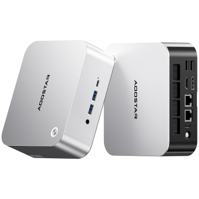 AOOSTAR MINI PC MACO Ryzen7 H255 Barebones mini computer,Dual DDR5 RAM and M.2 SSD Slots,Fingerprint unlock,Dual USB4+Oculink,8k Quad-screen display,2.5G RJ45*2,Desktop Gaming...