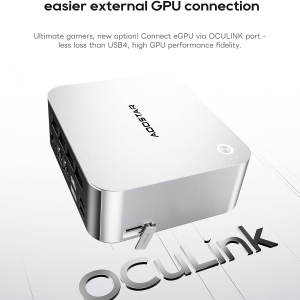 AOOSTAR MINI PC MACO Ryzen7 H255 Barebones mini computer,Dual DDR5 RAM and M.2 SSD Slots,Fingerprint unlock,Dual USB4+Oculink,8k Quad-screen display,2.5G RJ45*2,Desktop Gaming...