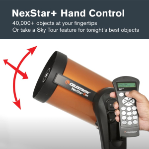Celestron 11069 NexStar 8SE Computerised Schmidt-Cassegrain Telescope with Advanced GPS, Astroimaging and AutoAlign Features, Black/Orange