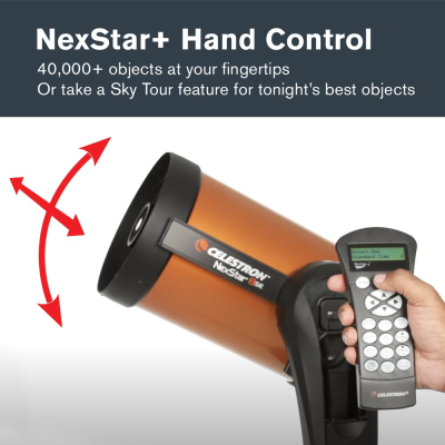 Celestron 11069 NexStar 8SE Computerised Schmidt-Cassegrain Telescope with Advanced GPS, Astroimaging and AutoAlign Features, Black/Orange