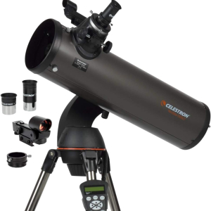 Celestron 31145 NexStar 130SLT Portable Computerised Newtonian Reflector Telescope with Quick-release Fork-arm Mount, Accessory Tray and 'Starry Night' Special Edition Software,...