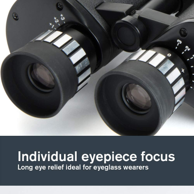 Celestron 71017 SkyMaster 25x100mm Porro Prism Binoculars with Multi-Coated Lens, BaK-4 Prism Glass and Carry Case, Black