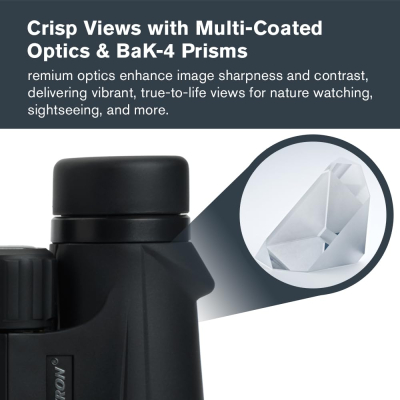 Celestron 71348 Outland X 10x50 Roof Prism Binoculars, Black
