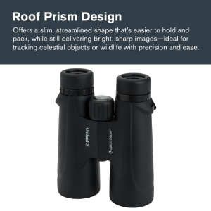 Celestron 71348 Outland X 10x50 Roof Prism Binoculars, Black