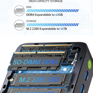 GMKtec G10 Mini PC Ryzen 5 3500U (Beats N150), 16GB RAM 512GB SSD 2.5GbE NIC LAN Office Home Desktop Computers, Triple 4K Display, WiFi, BT, USB-C, DP