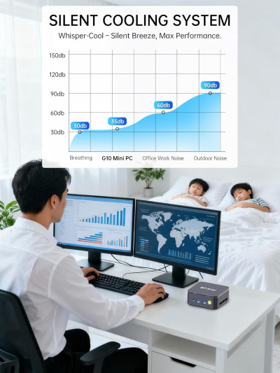 GMKtec G10 Mini PC Ryzen 5 3500U (Beats N150), 16GB RAM 512GB SSD 2.5GbE NIC LAN Office Home Desktop Computers, Triple 4K Display, WiFi, BT, USB-C, DP