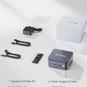 GMKtec G10 Mini PC Ryzen 5 3500U (Beats N150), 16GB RAM 512GB SSD 2.5GbE NIC LAN Office Home Desktop Computers, Triple 4K Display, WiFi, BT, USB-C, DP