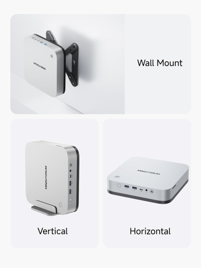 MINISFORUM AI Mini PC AI X1 Pro AMD Ryzen AI 9 HX370(12 C/24 T, up to 5.1GHz)&AMD Radeon 890M Mini Gaming Computer,64GB DDR5 1TB PCIe 4.0 SSD, 8K Quad Output,2x2.5G LAN/WIFI...