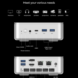 MINISFORUM AI370 Mini PC, AMD Ryzen AI 9 HX 370 Processor, LPDDR5X-7500MHz 32GB RAM, 1TB PCle SSD, AMD Radeon 890M, Dual LAN RJ45 2.5G/Wi-FI 6E/BT 5.3, HDMI 2.1/DP 2.0/USB4,Copilot