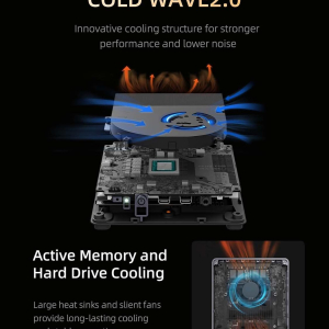 MINISFORUM DeskMini AMD Ryzen 9 7940HS up to 5.2 GHz 64 GB DDR5 1TB SSD, AMD Radeon 780M, 4x USB3.2, 2x USB4 & 2xHDMI 2.1,2x PCIe4.0, Wi-Fi 6E/BT5.3